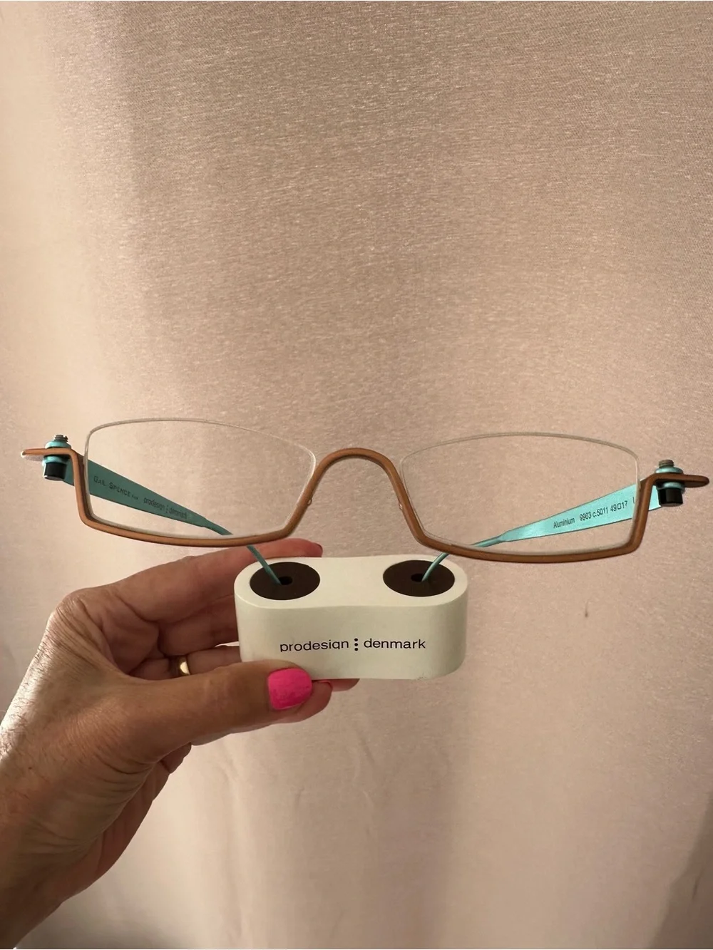 Gail Spence for Pro Design  Eyeglasses aluminum Brown & Turquoise